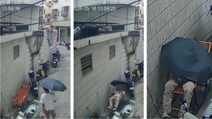 大陸男路邊搖搖椅上猝死 網友感嘆生命無常