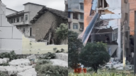 柳州地震引發恐慌 災區房屋持續倒塌