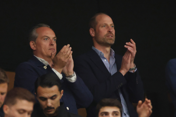 ISTANBUL, TURKEY - MAY 20: William, Prince of Wales, applauds as he is seen in attendance prior to the UEFA Europa League Final 2026 match between SC Freiburg and Aston Villa FC at Besiktas Park on May 20, 2026 in Istanbul, Turkey.