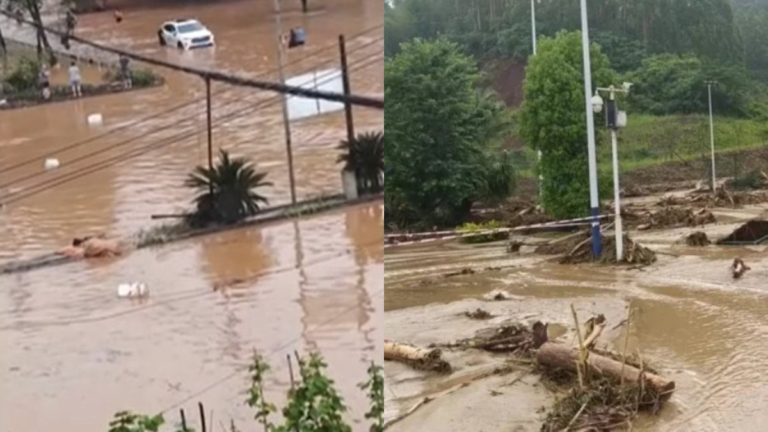 中國重慶連續暴雨 永川區已17人失聯1人死亡