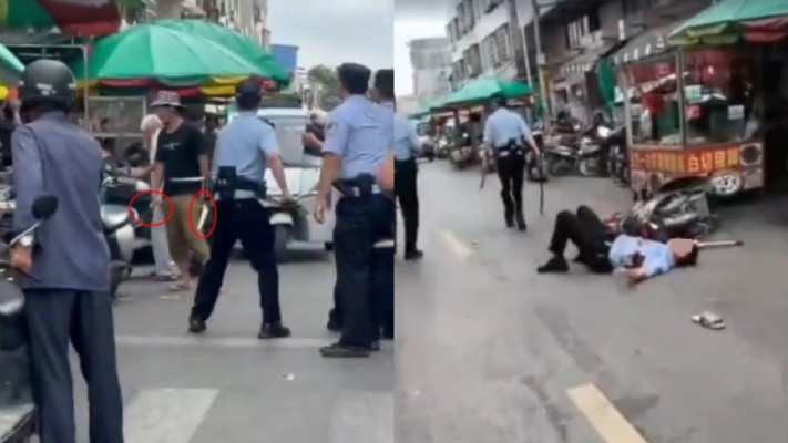 廣西男子持刀當街連捅數警 知情人爆凶手動機（視頻）