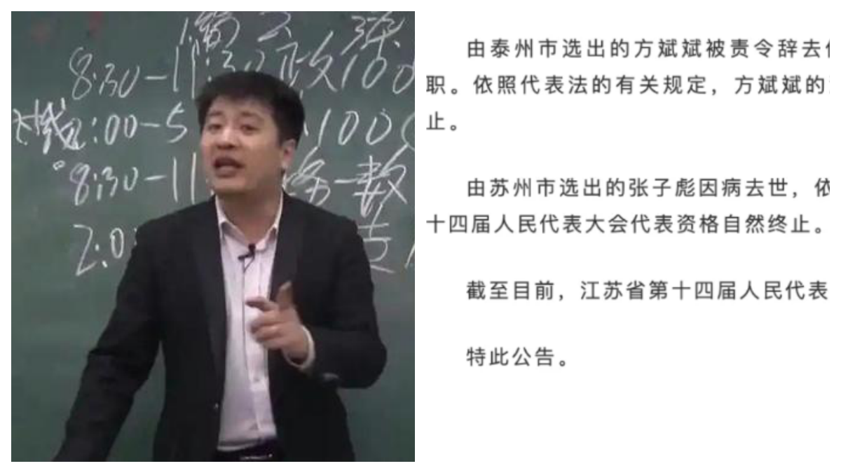 近日,江蘇官方宣布,張雪峰江蘇省人大代表資格被終止。(合成圖片)