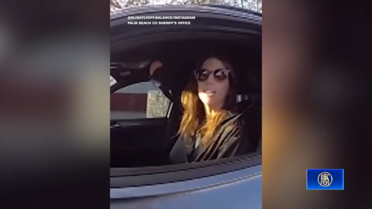 女網紅被控開車玩手機 伸出右手後場面超尷尬