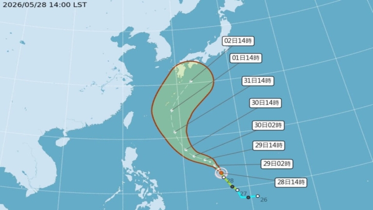 估薔蜜颱風31日最接近台灣 可能從琉球群島一帶北上