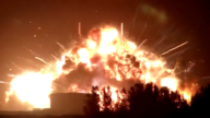 蓝色起源火箭爆炸 巨大火球照亮佛州夜空