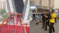 哈爾濱沙塵暴致人員傷亡 遊客坐過山車懸停半空(視頻)