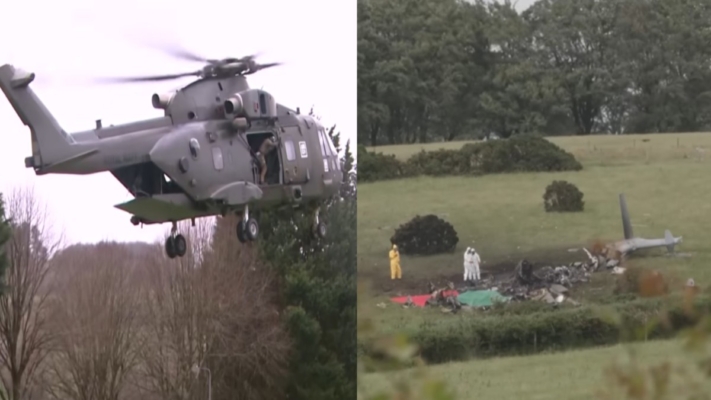 英國梅林直升機墜落鄉間 3海軍成員罹難