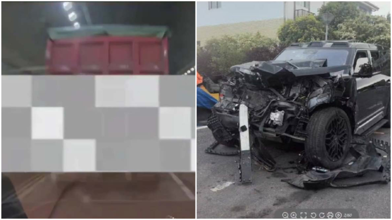 比亞迪豪車智駕追尾貨車 司機傷殘乘客命危(視頻)