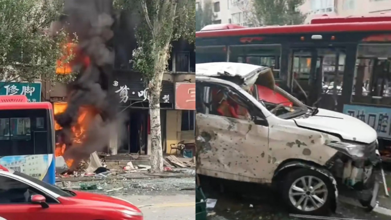 遼寧商鋪大爆炸 公交車被嚴重震毀 多人死傷（多視頻）