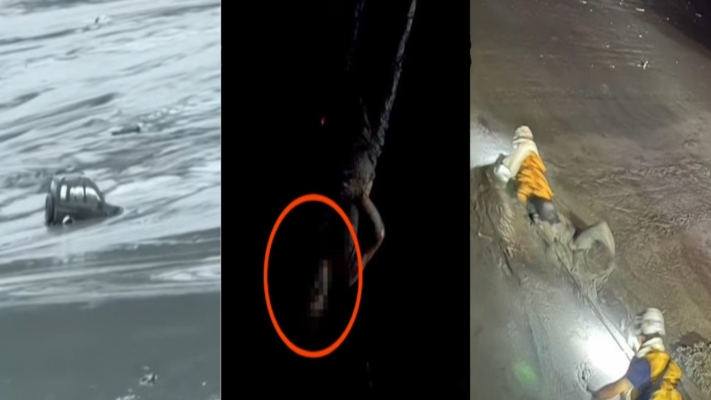 台男遭馬太鞍溪洪流沖走 歷16小時終獲救(視頻)