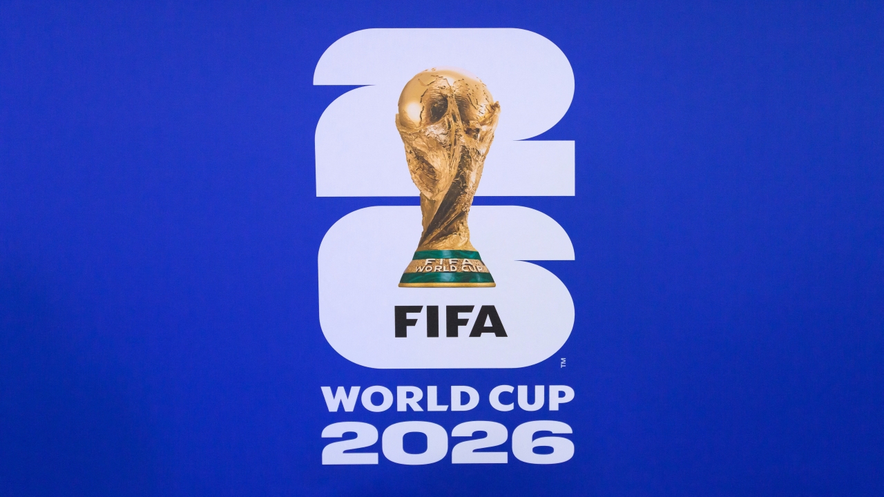 國際足聯(FIFA)2026美加墨世界盃標誌。(JOSH EDELSON / AFP via Getty Images)