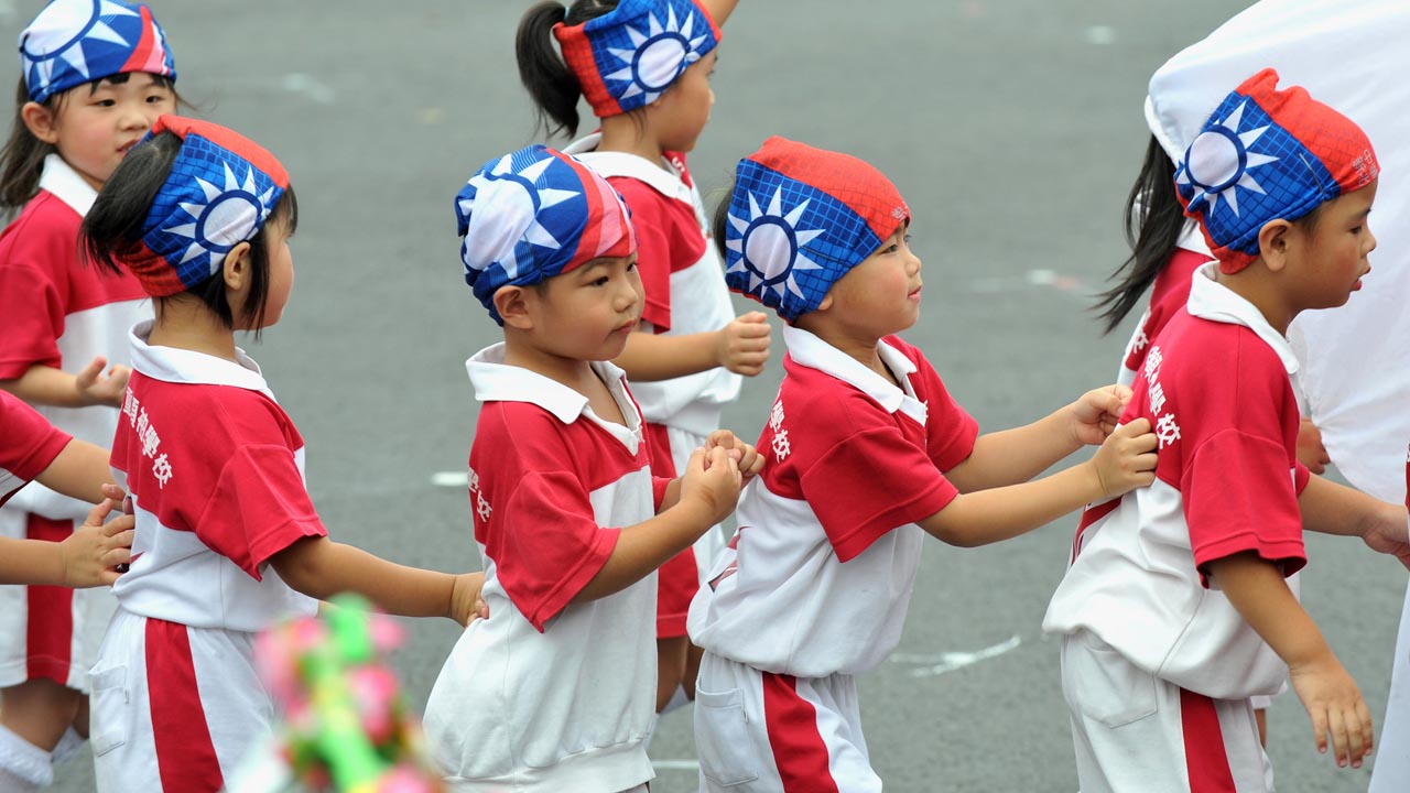 資料圖。台灣孩子們在表演節目。(PATRICK LIN/AFP via Getty Images)