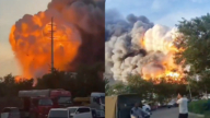 山東一化工廠爆炸 火光衝天 驚現巨型蘑菇雲（視頻）