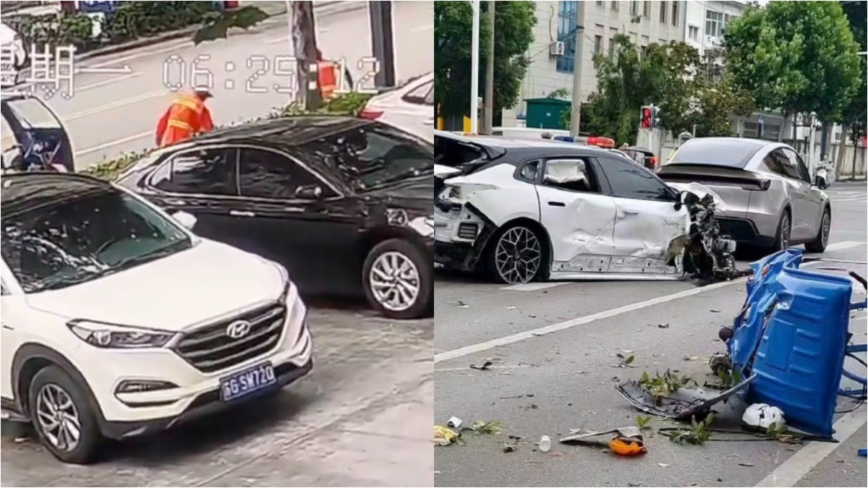 江蘇男飆車撞飛環衛工釀2死 同車女頂包？通報惹疑