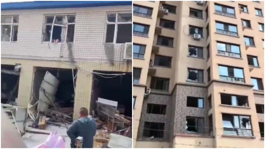 黑龍江綏化液化氣爆炸 六層樓門窗震碎(視頻)