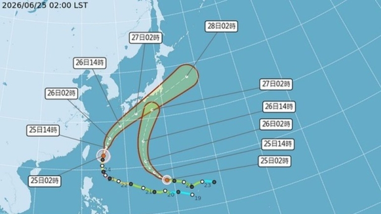 米克拉颱風今最近台灣！5縣市豪、大雨特報