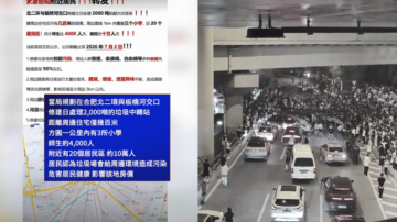 合肥千人堵路與警察對峙 抗議建垃圾站