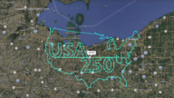 美國250慶典 空中飛出巨型「USA 250」字樣
