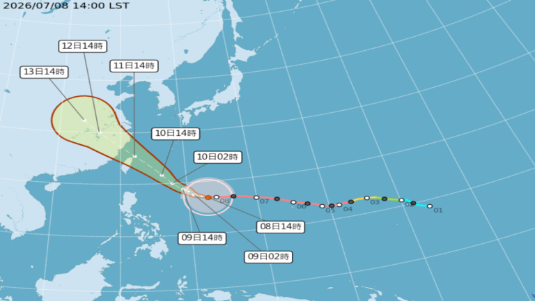 強颱巴威不排除更靠近台灣 估10日晚8時起雨勢最強