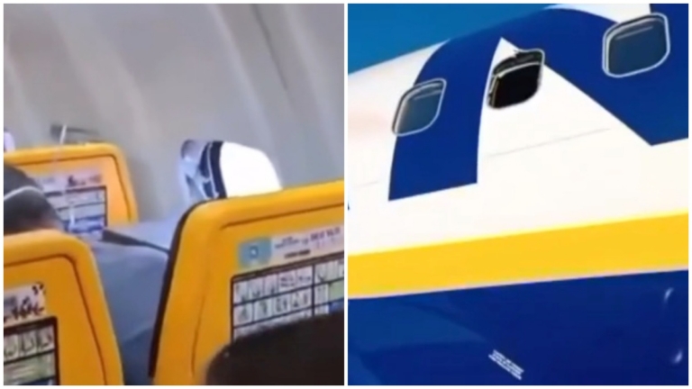 客機高空機窗爆裂 男子半身被吸出窗外險沒命