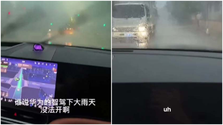 華為車雨天不能開智駕？小粉紅不服實測結果撞車（視頻）