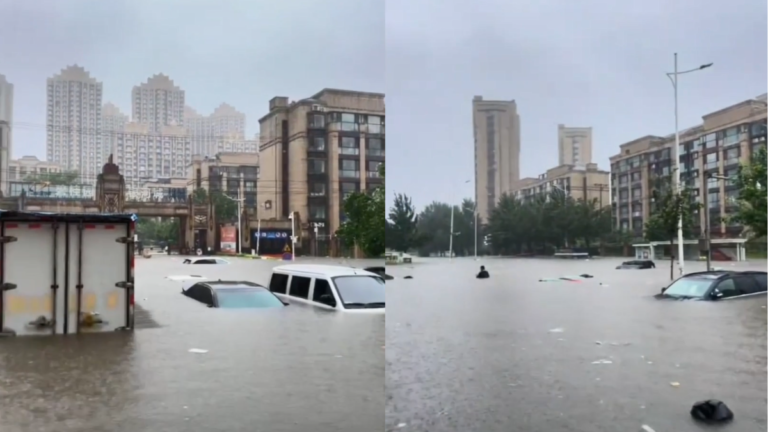 颱風暴雨加水庫洩洪 中國多省洪水氾濫