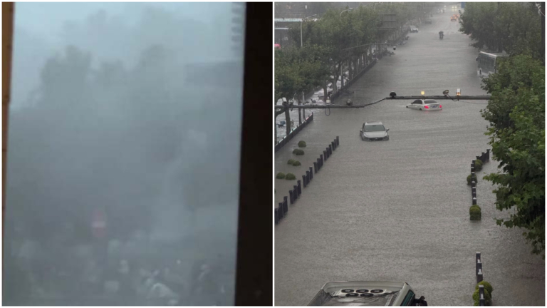 上海雷暴狂風冰雹4預警齊發 城區看海（視頻）