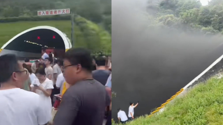 浙江一高速隧道車輛起火 大量人員棄車逃跑（視頻）