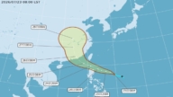 准台风红霞逼近 台最快深夜发海警