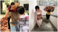 湖南女孩高考后跟妈妈扛砖赚学费 引热议
