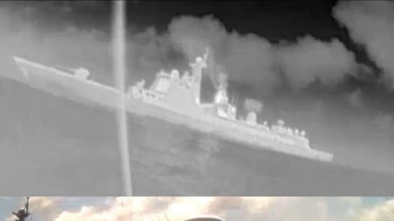 24萬美元無人艇 拍攝到10億美元中共軍艦