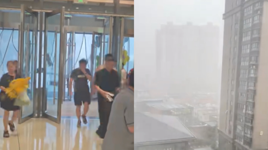 西安遭遇狂風暴雨 市民:雨大得有點嚇人(視頻)