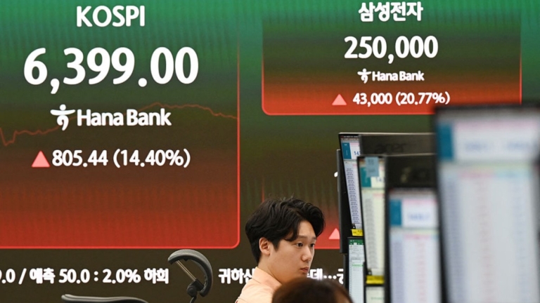 微軟財報激勵美股 韓股大漲13%啟動臨時停牌