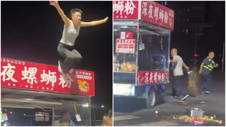 鄭州攤販夫婦拚死抵抗 城管一鬨而散(視頻)