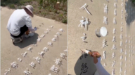 男子发明“悬浮字” 网友惊呼:字飘起来了!(视频)