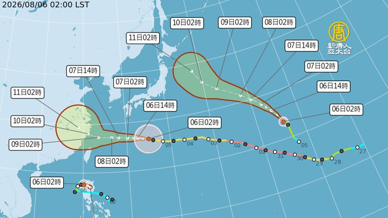 白海豚颱風最快週五海警 父親節中部以北防雨彈