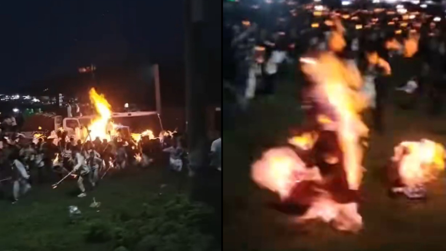 雲南火把節驚傳爆燃 人群尖叫逃散 多人全身著火(視頻)