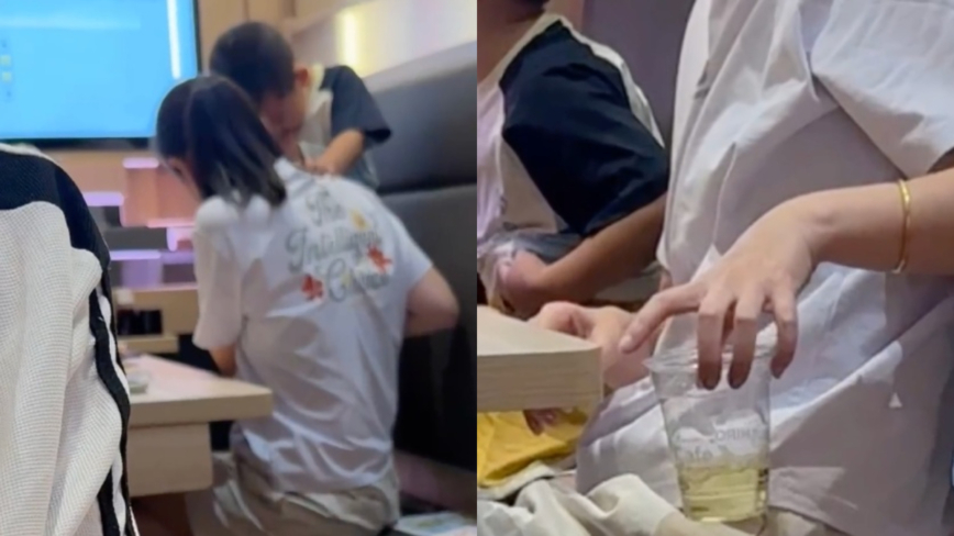 北京寿司郎爆“小便门” 妈妈帮男童往饮料杯撒尿(视频)
