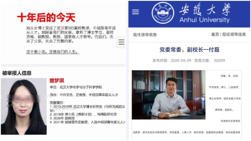 武大女教授被举报细节曝光 安徽大学回应