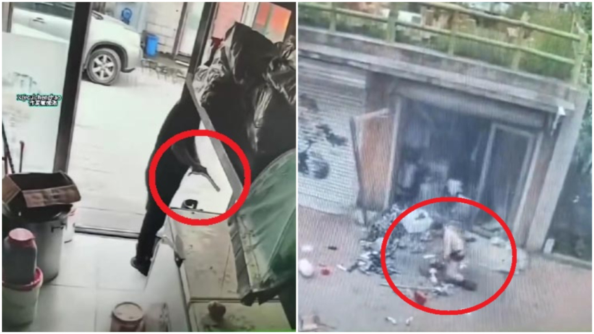 用点火棒检测煤气泄漏 陆男衣服被炸光(视频)