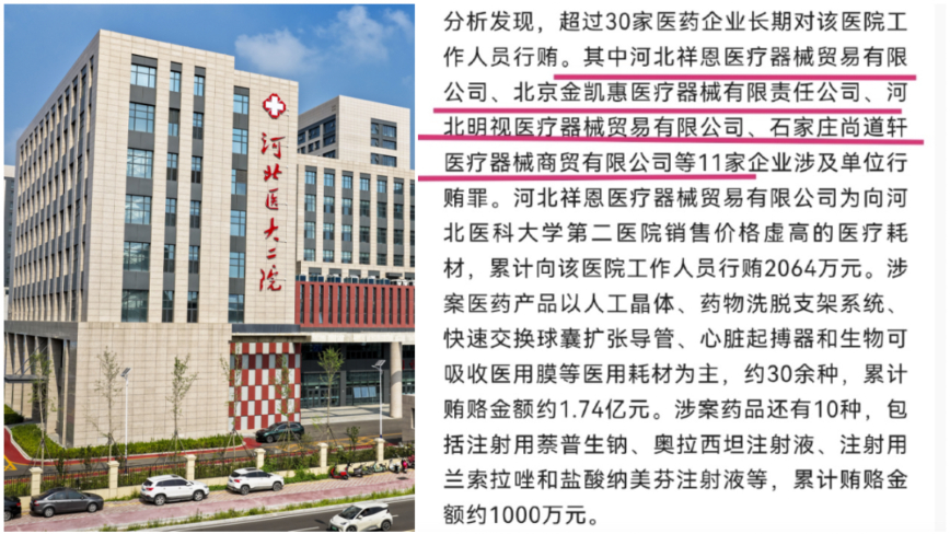 冀医院“工作人员”收贿46次涉1.8亿 网友：都有谁？
