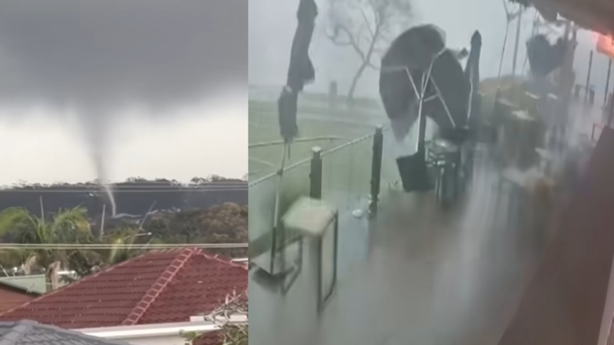 罕见龙卷风袭澳洲小镇 民众惊呼难以置信