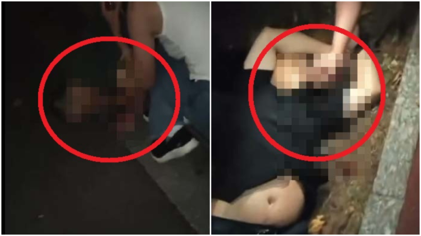 湖南娄底公园暗夜砍人 两男子倒地不起(视频)