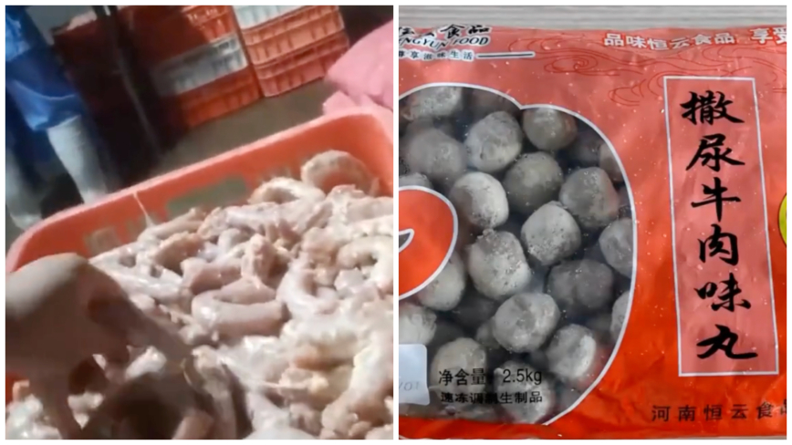 中国厂家用“鸡骨泥”做牛肉丸 全靠调料调味